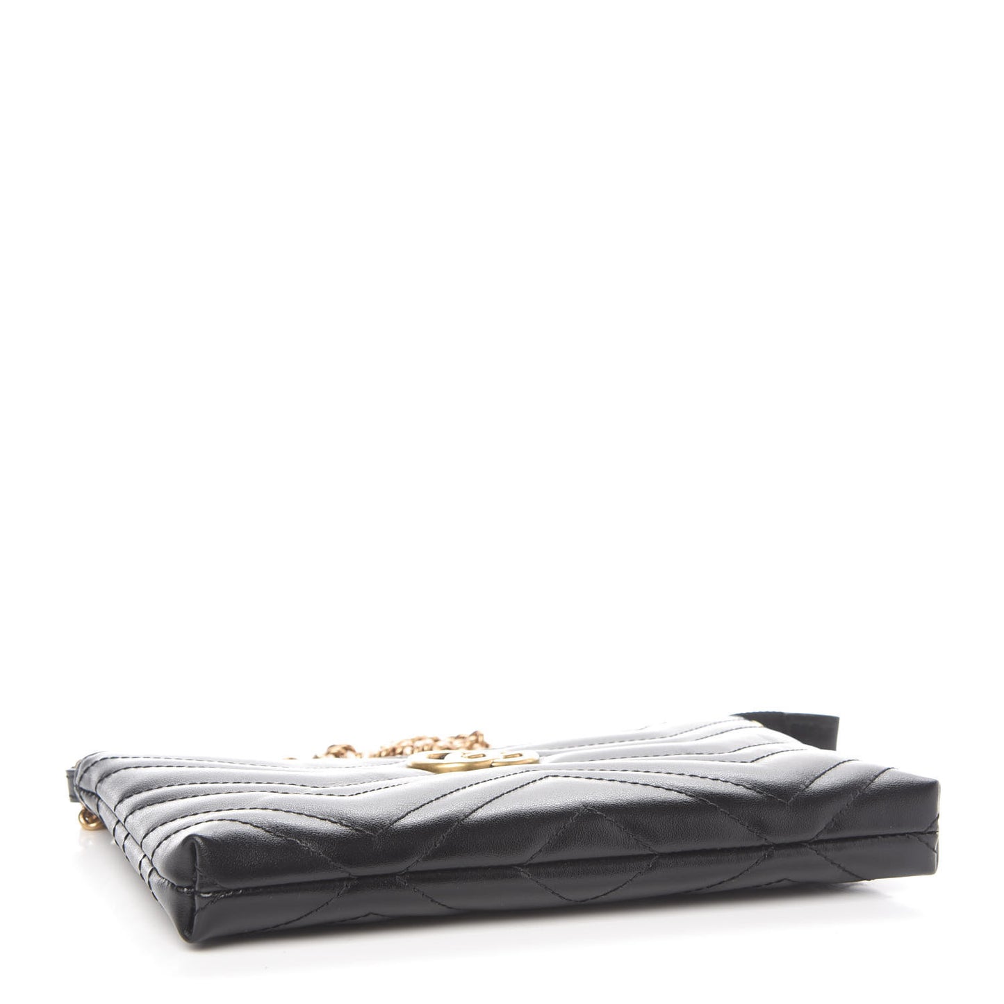 Calfskin Matelasse Mini GG Marmont Chain Bag Black