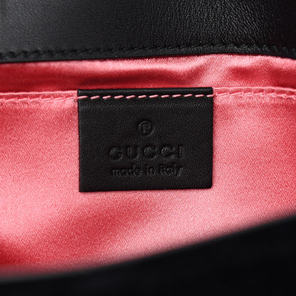 Gucci Velvet Matelasse Mini GG Marmont Shoulder Bag Black 6 of 10