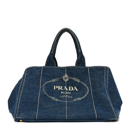 Prada Denim Canapa Logo Tote Avio 1 of 9