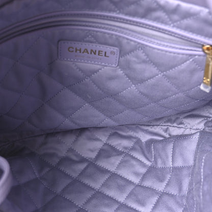 Chanel Shiny Caviar Quilted Monochrome Small Chanel 22 Light Purple 6 of 11