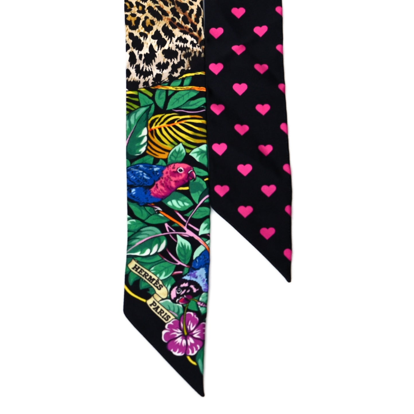 Silk Jungle Love Love Twilly Black Vert Rose Vif