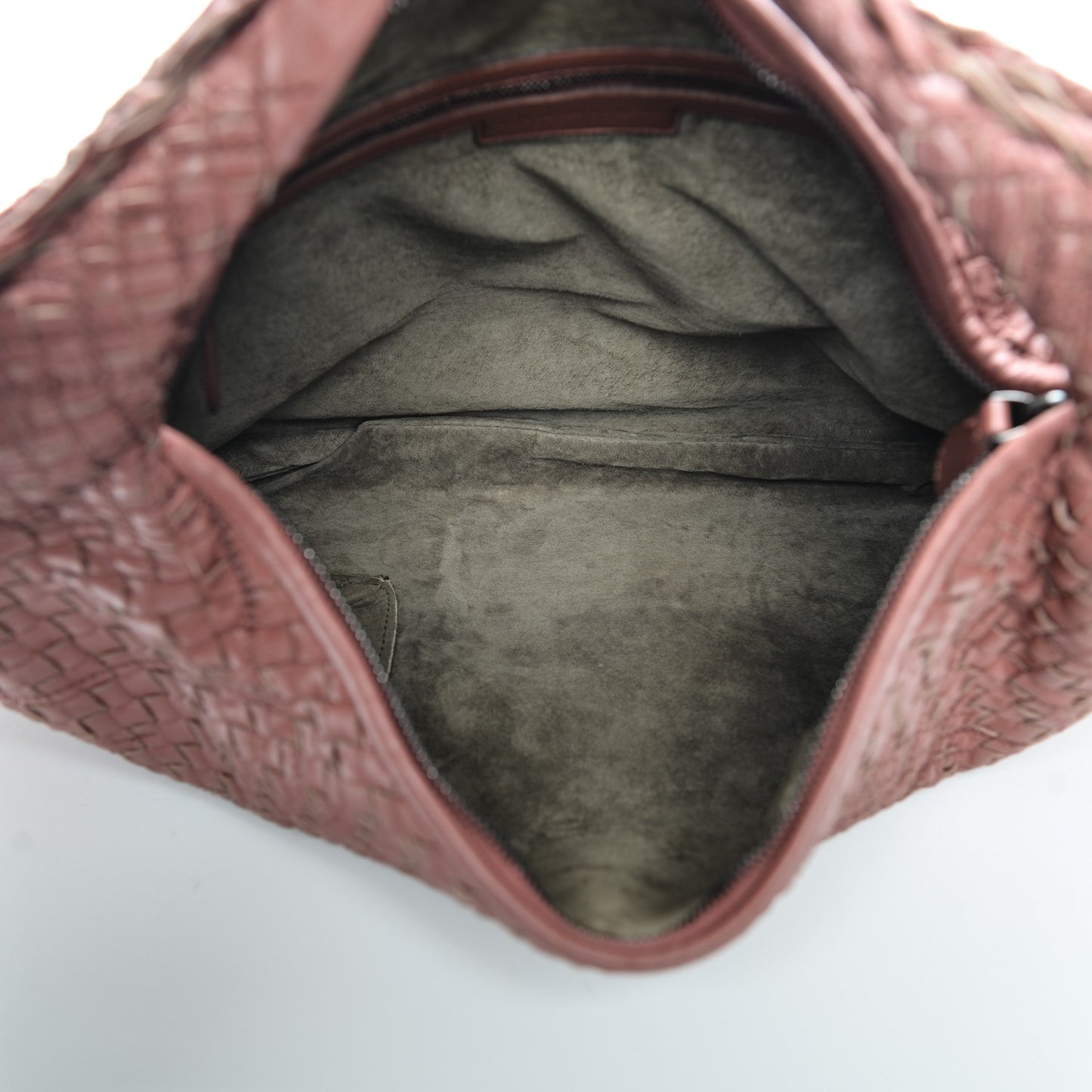 Nappa Intrecciato Fuzzy Maxi Veneta Hobo Dusty Rose