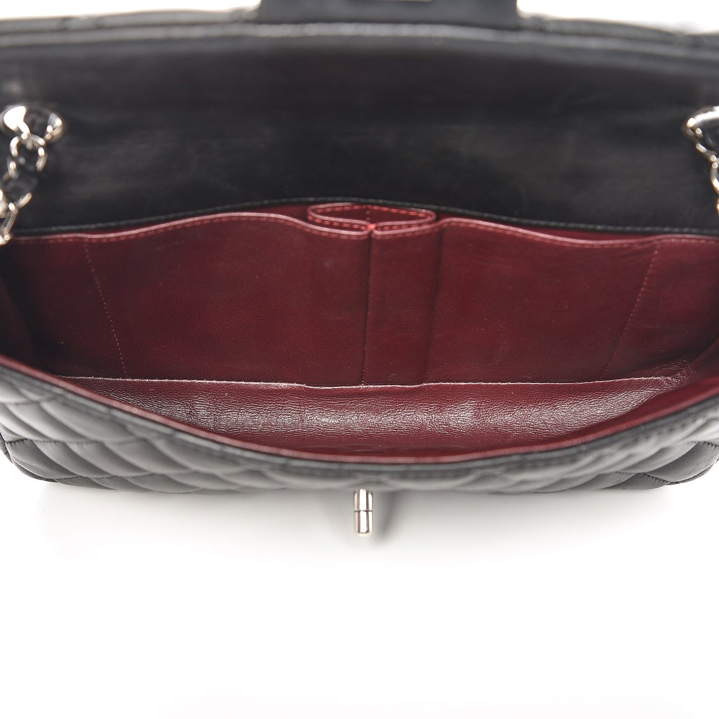 Lambskin Quilted East West Flap Black