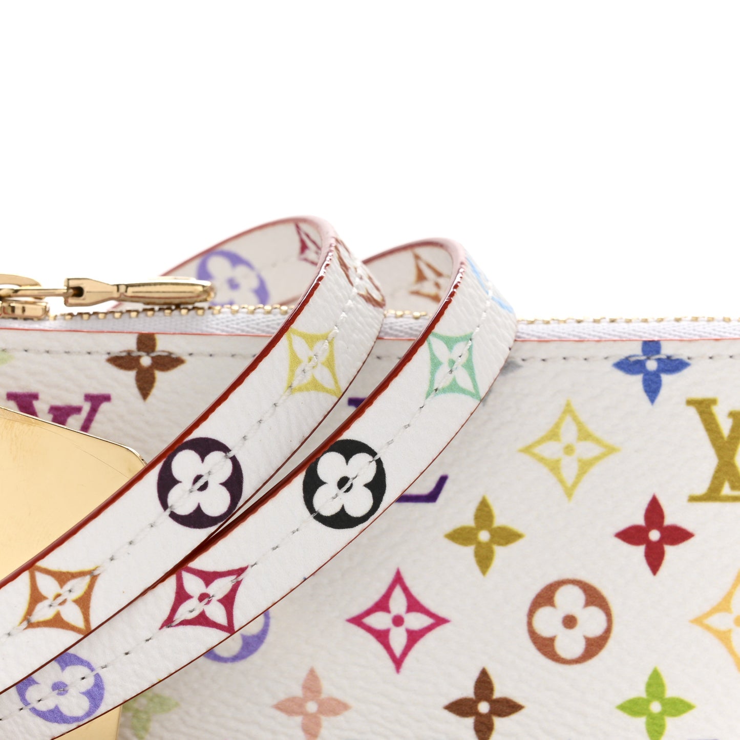 LV X TM Monogram Multicolor Phone Holder White