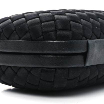 Bottega Veneta Satin Intreccio Impero Knot Clutch Black 7 of 8
