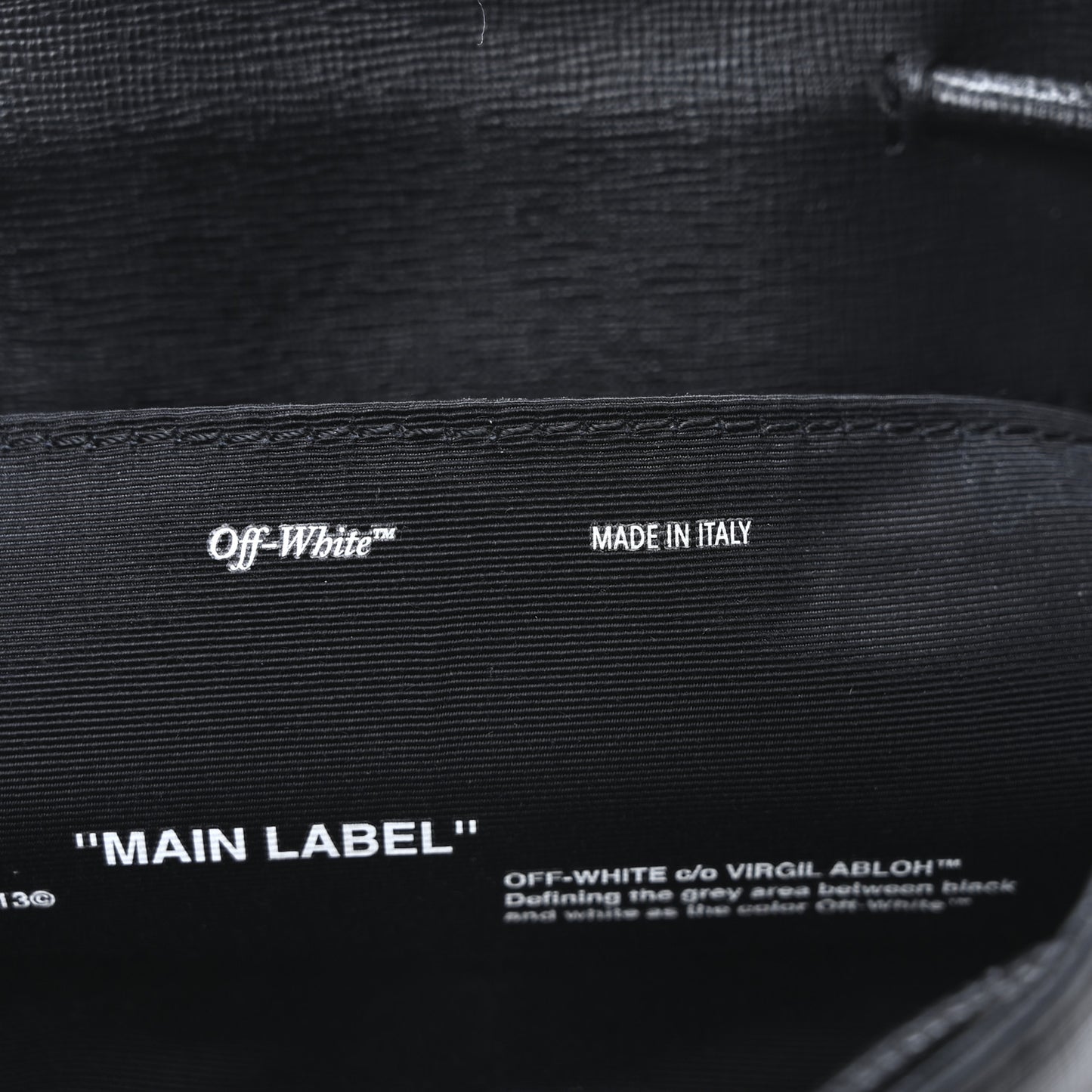 Saffiano Diag Backpack Black White
