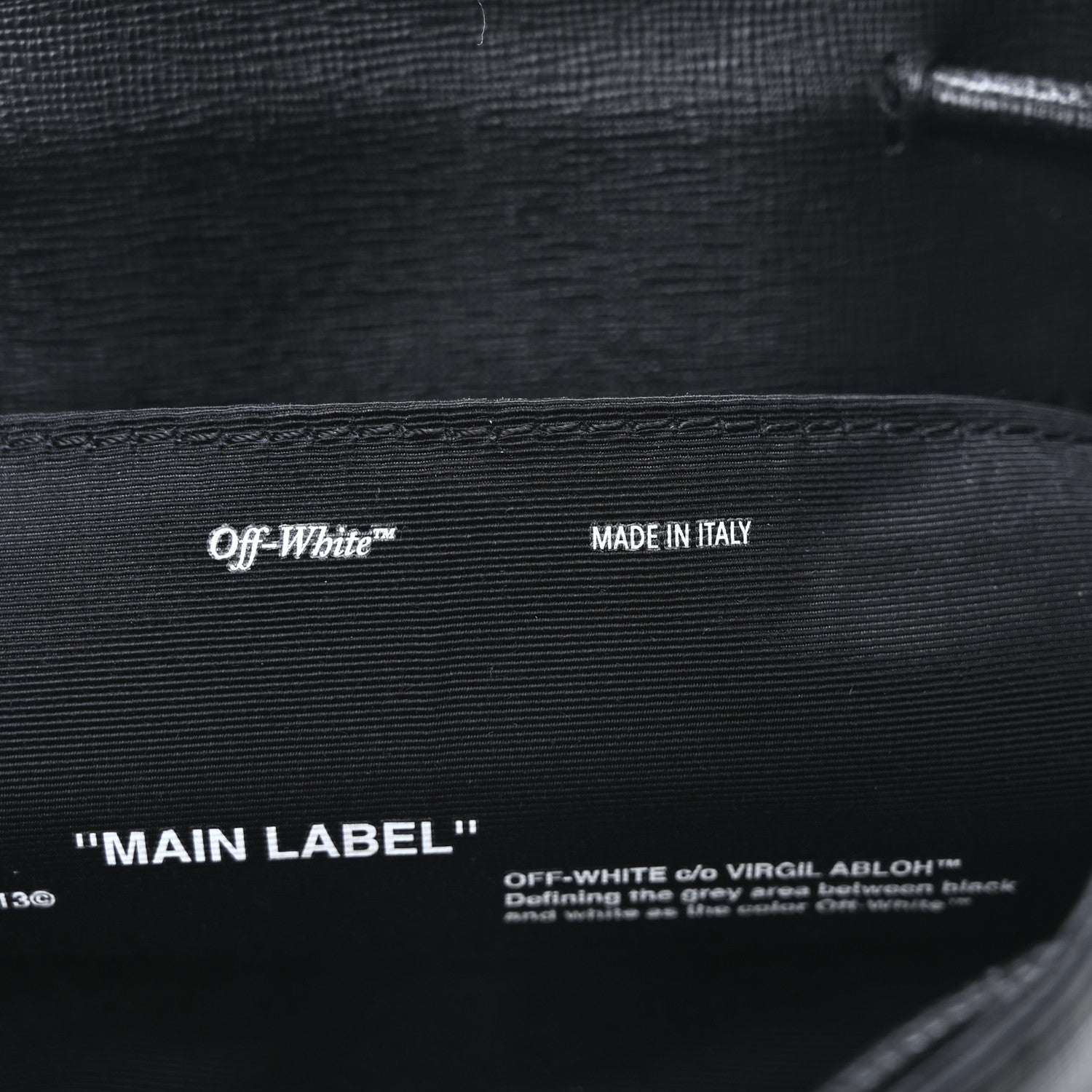 Off-White Saffiano Diag Backpack Black White 7 of 10