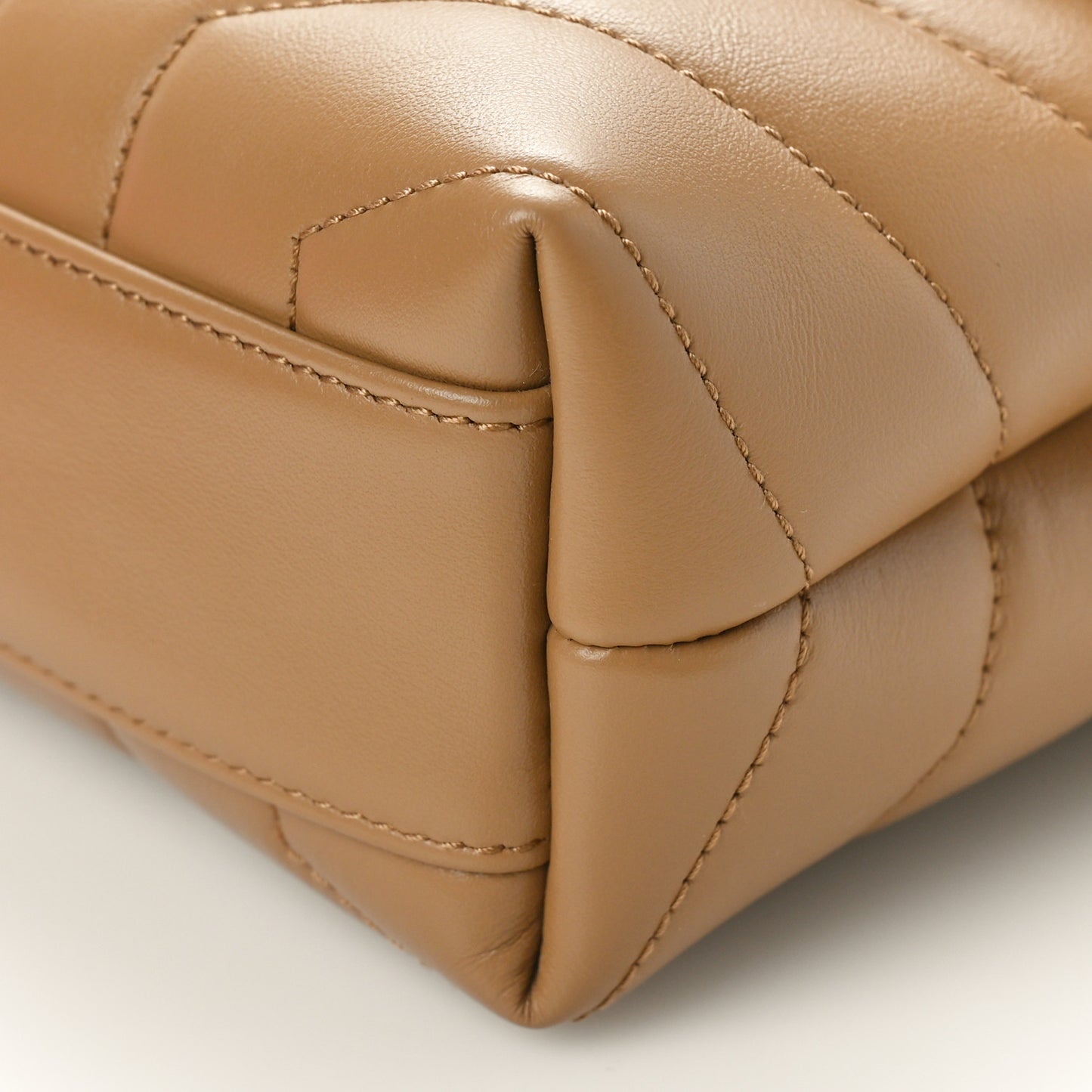 Calfskin Y Quilted Monogram Toy Loulou Crossbody Bag Natural Tan