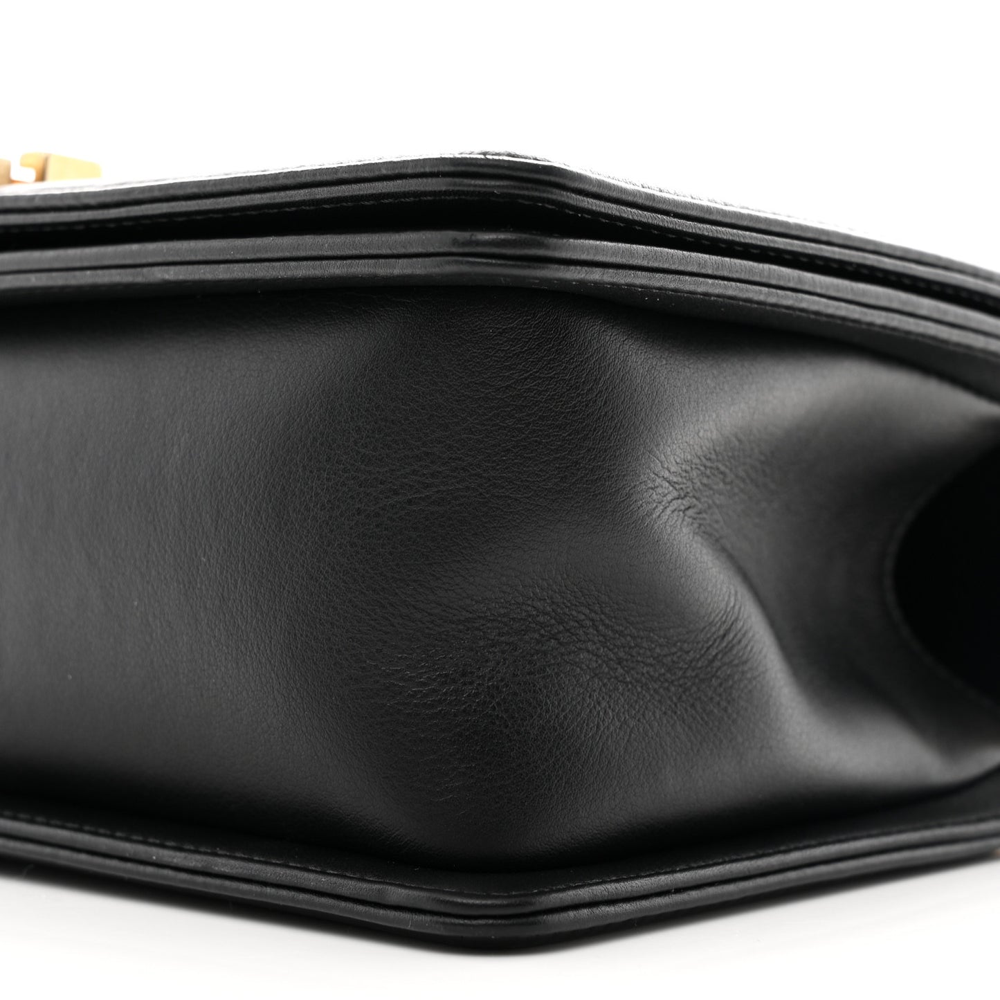 Lambskin Quilted Medium Boy Flap Black