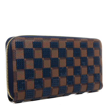 Louis Vuitton Damier Paillettes Zippy Wallet Blue 3 of 7