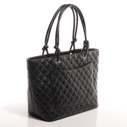 Chanel Calfskin Quilted Large Cambon Tote Black 3 of 7