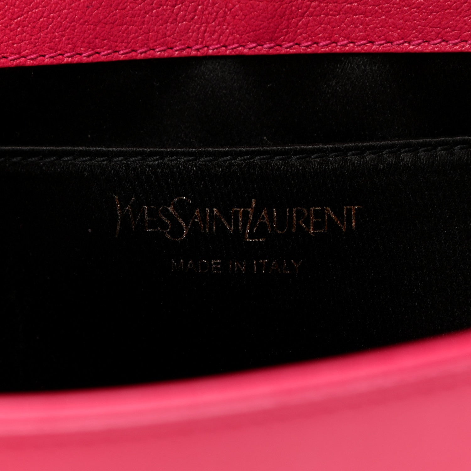 Saint Laurent Calfskin Monogram Large Belle De Jour Clutch Lipstick Fuchsia 6 of 6
