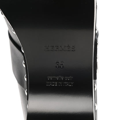 Hermes Calfskin Calya Mules 35 Black 6 of 9