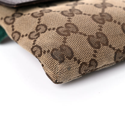 Gucci GG Monogram Web Double Pocket Belt Bag Dark Brown 10 of 29