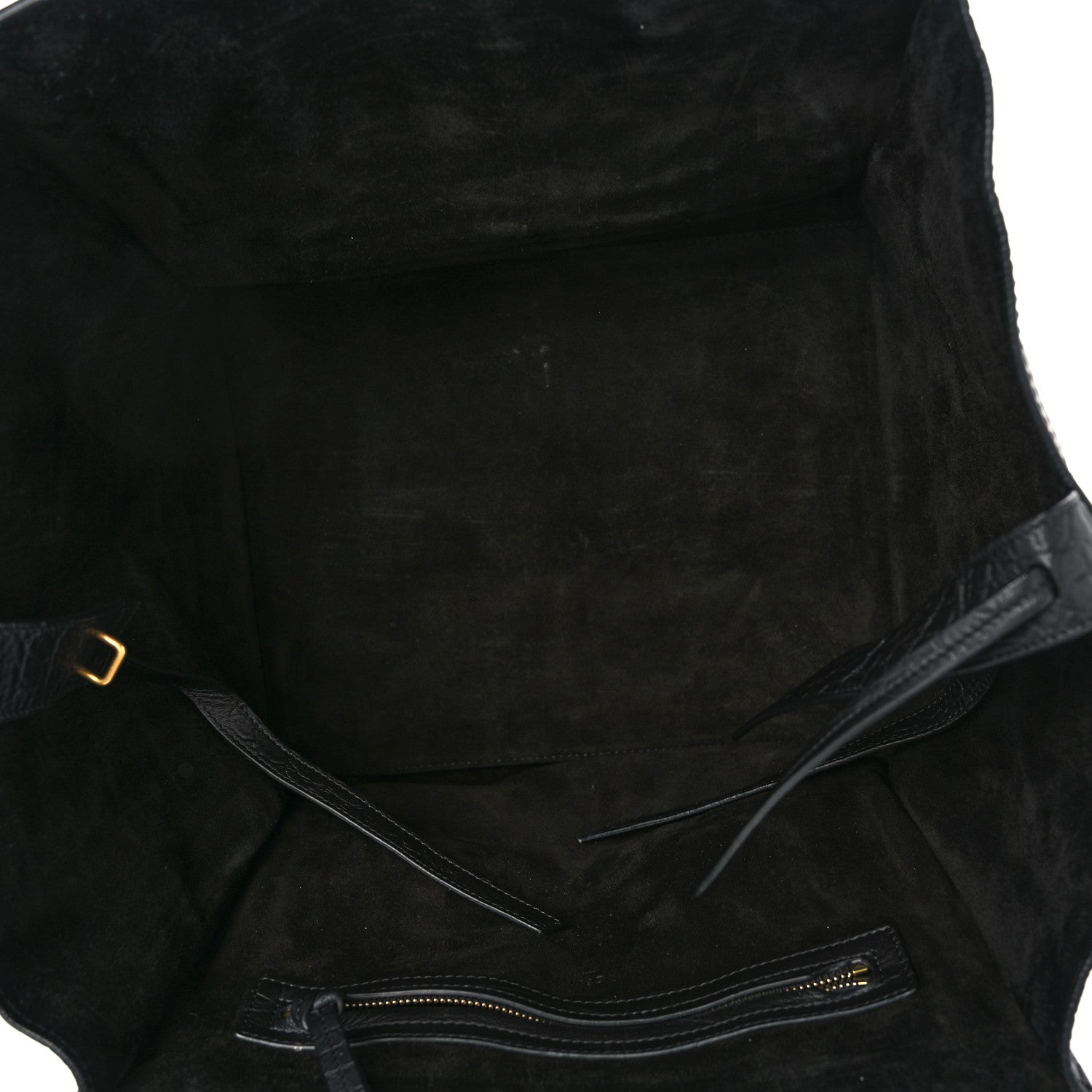 Celine Crocodile Embossed Calfskin Medium Phantom Luggage Black 5 of 12