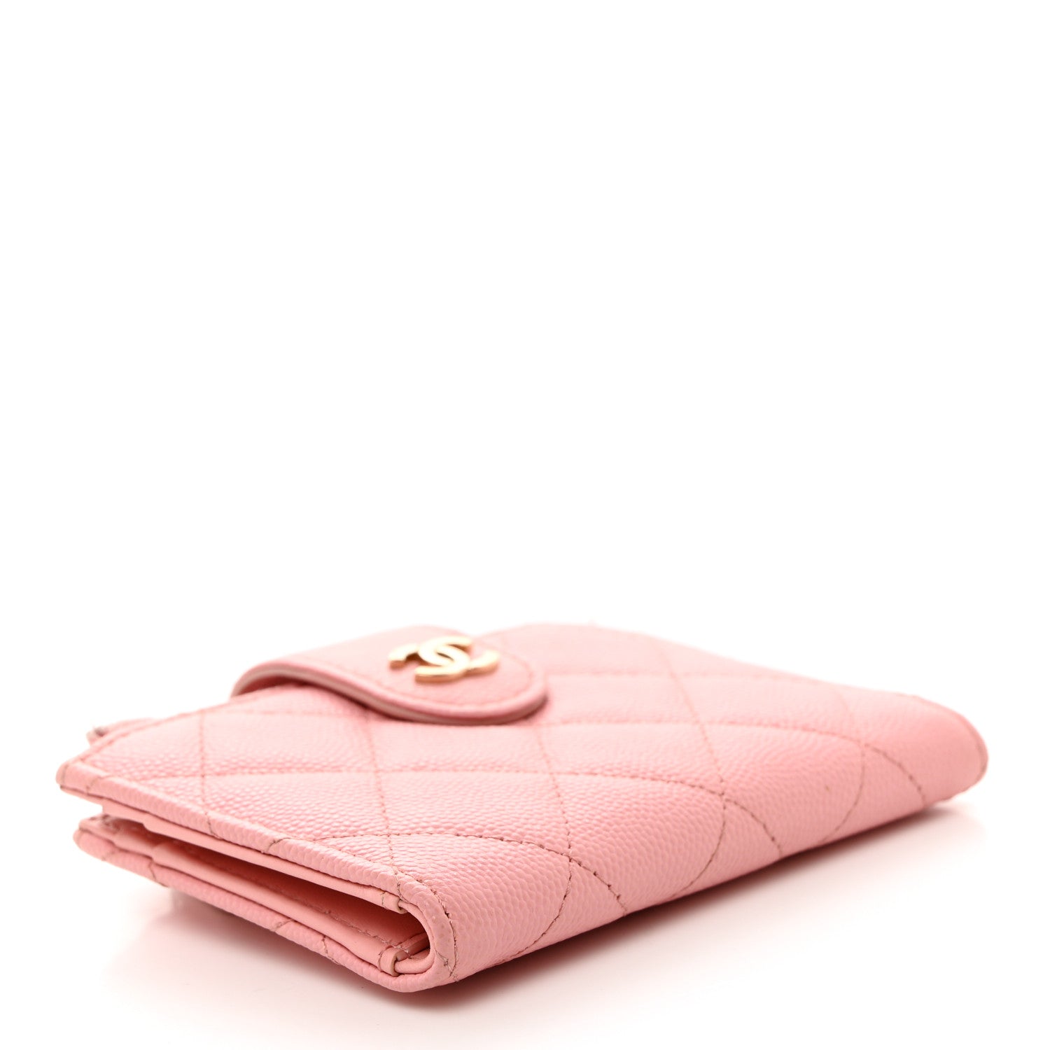 Chanel Caviar Quilted Compact Zipped Pocket Wallet Pink 4 of 7