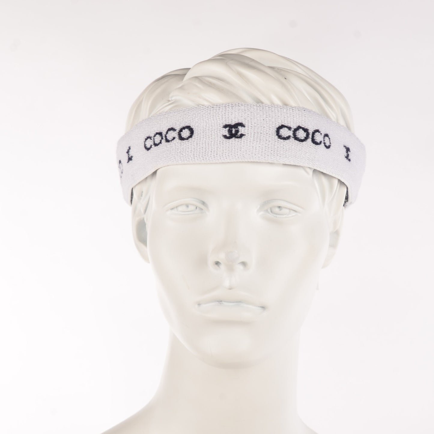 Knit Coco CC Headband Wristband Set Black White
