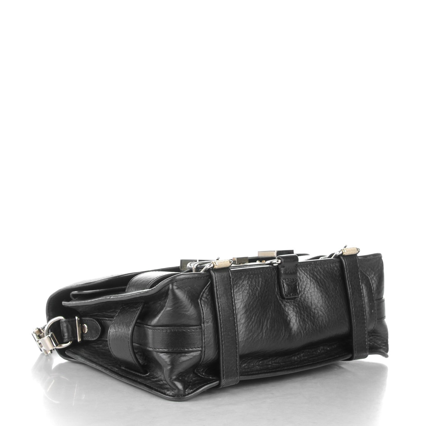 Calfskin PS11 Classic Shoulder Bag Black