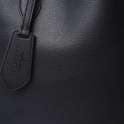 Burberry Grainy Calfskin Haymarket Check Medium Reversible Tote Black 29 of 30