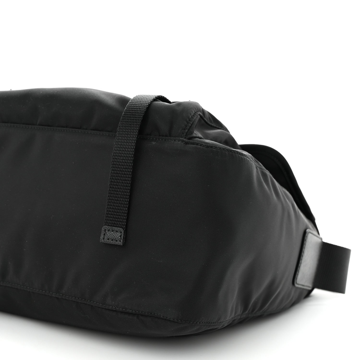 Prada Nylon Vela Double Snap Buckle Messenger Bag Black 10 of 12