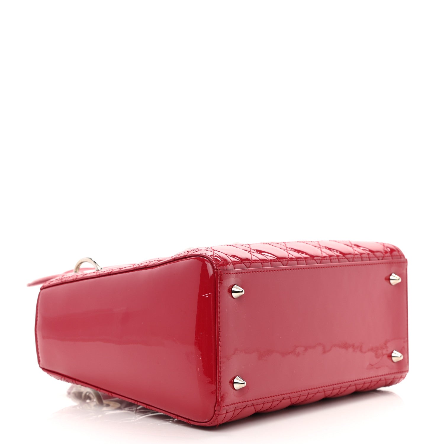Christian Dior Patent Cannage Medium Lady Dior Red 4 of 13