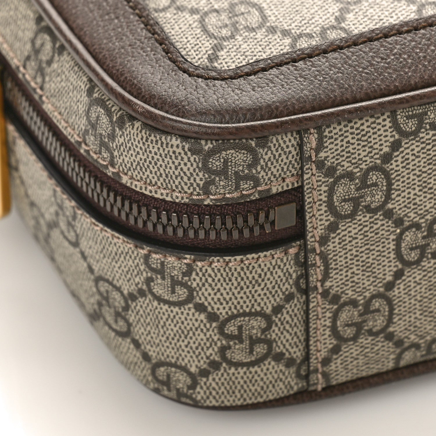 Gucci GG Supreme Monogram Web Small Ophidia Top Handle Shoulder Bag Brown 7 of 8