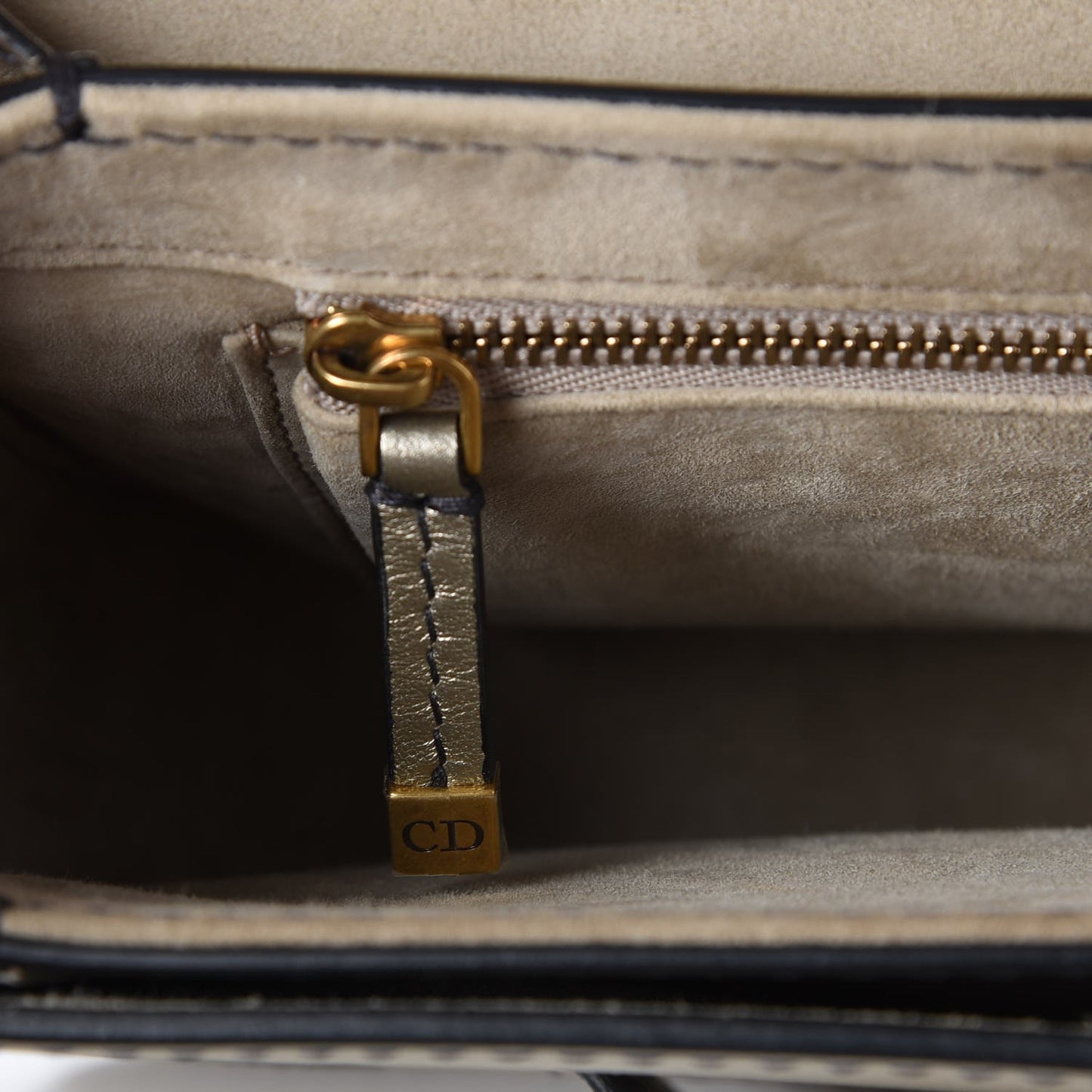 Metallic Smooth Calfskin Dio(r)evolution Flap Bag Gold