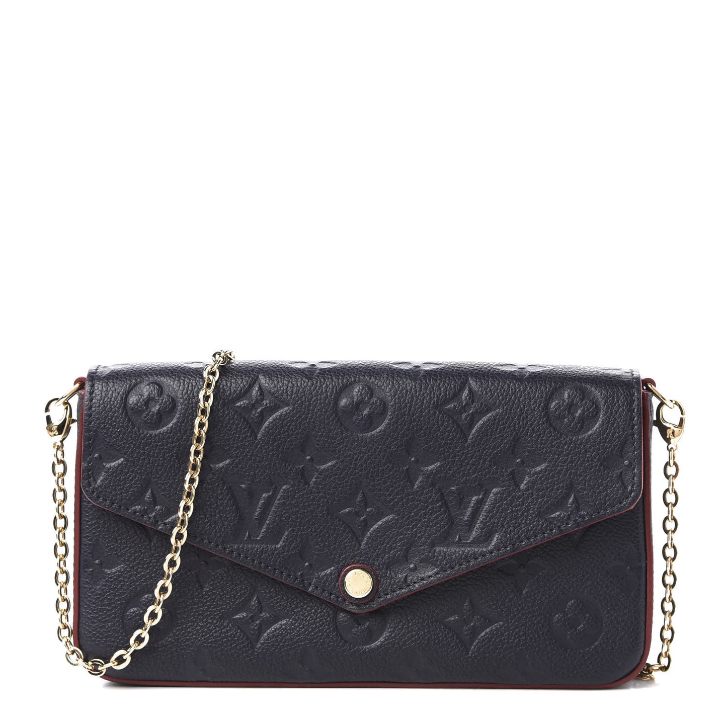 Empreinte Pochette Felicie Chain Wallet Marine Rouge