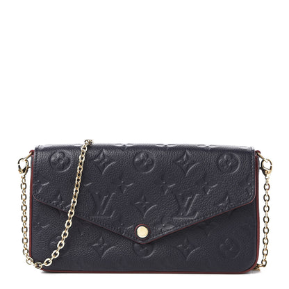 Louis Vuitton Empreinte Pochette Felicie Chain Wallet Marine Rouge 1 of 12