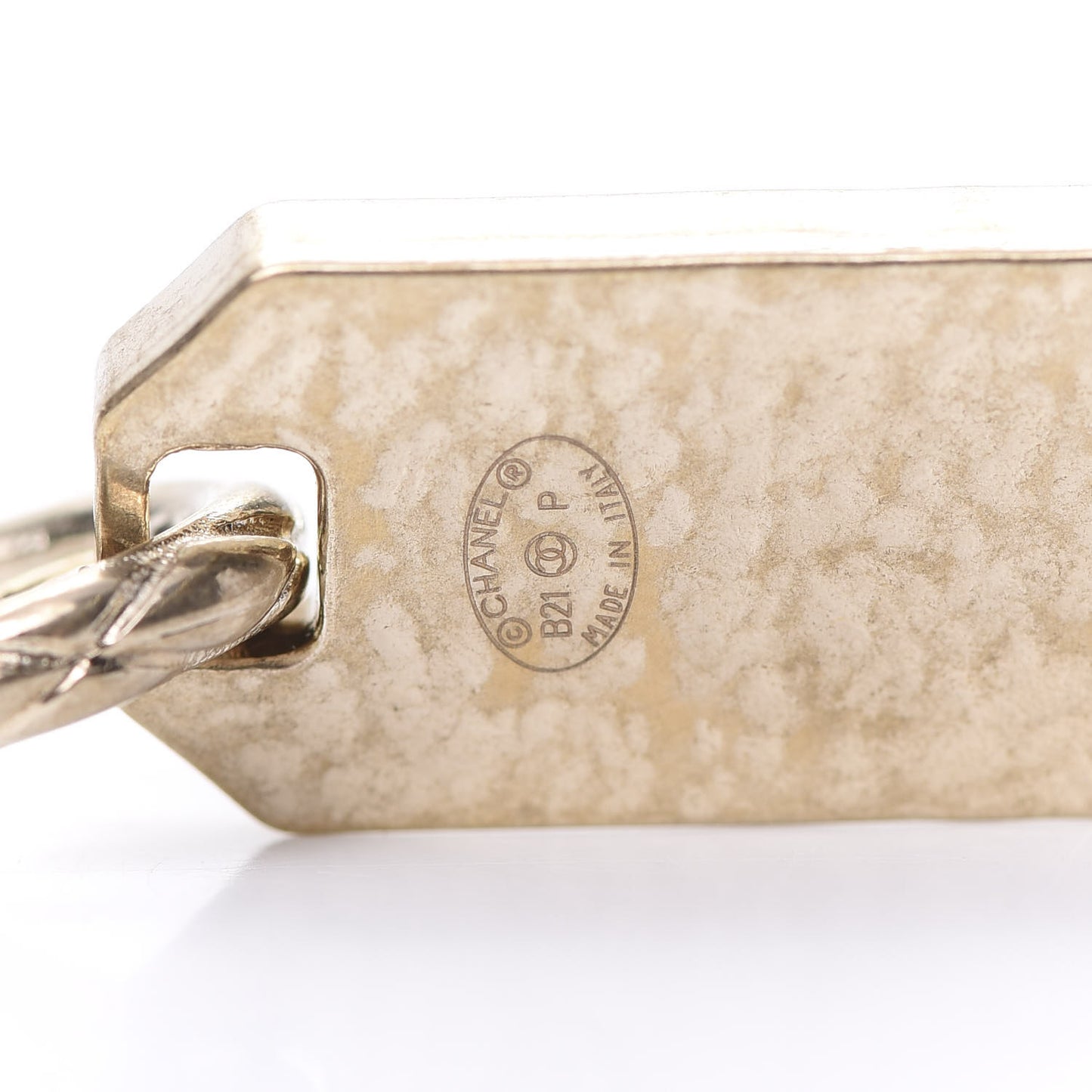 CC Tag Drop Earrings Gold