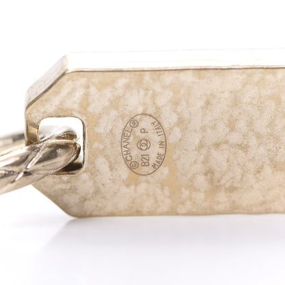 Chanel CC Tag Drop Earrings Gold 4 of 5