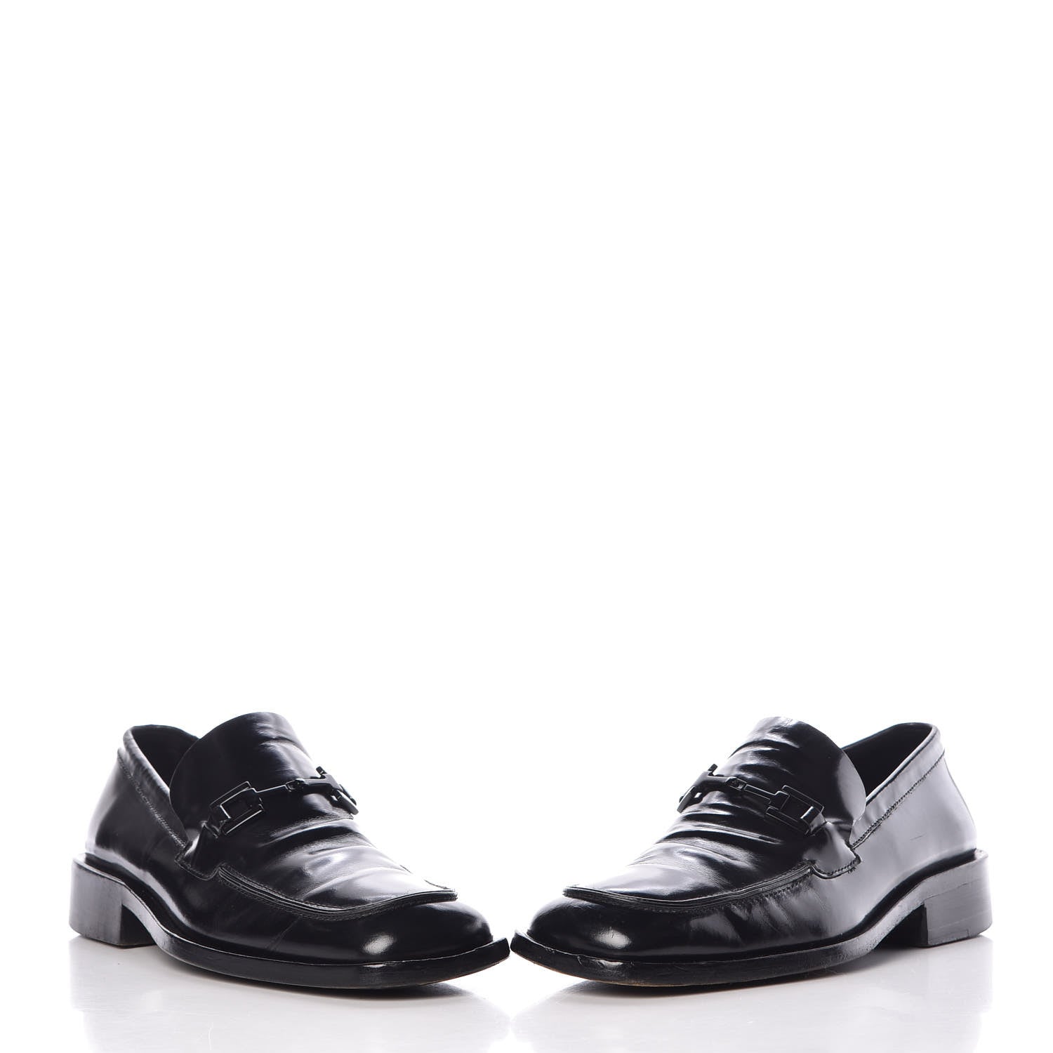 Gucci Calfskin Mens Horsebit Loafers 7.5 Black 6 of 14