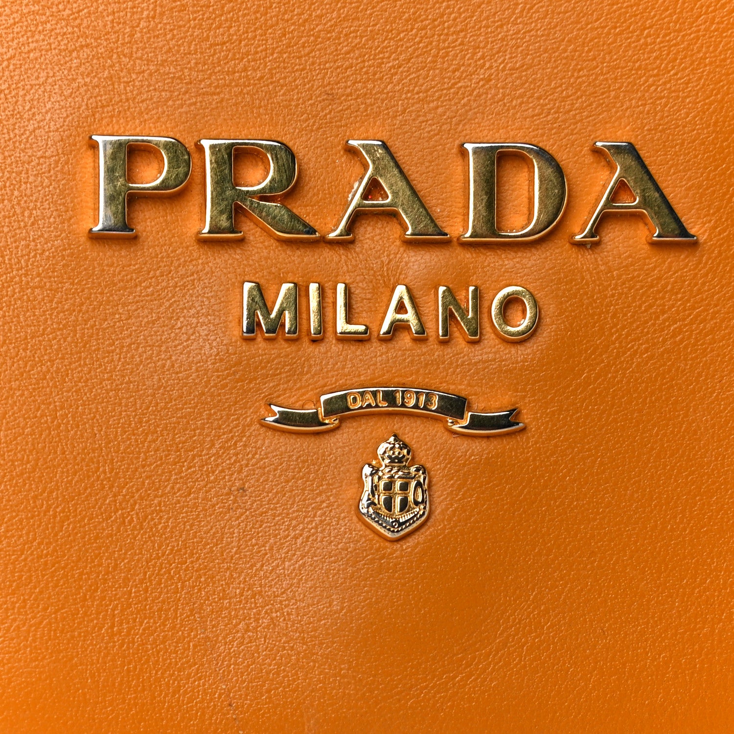 Prada City Calf Pionniere Saddle Bag Ocra Cocco 20 of 24