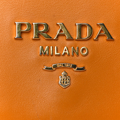 Prada City Calf Pionniere Saddle Bag Ocra Cocco 20 of 24