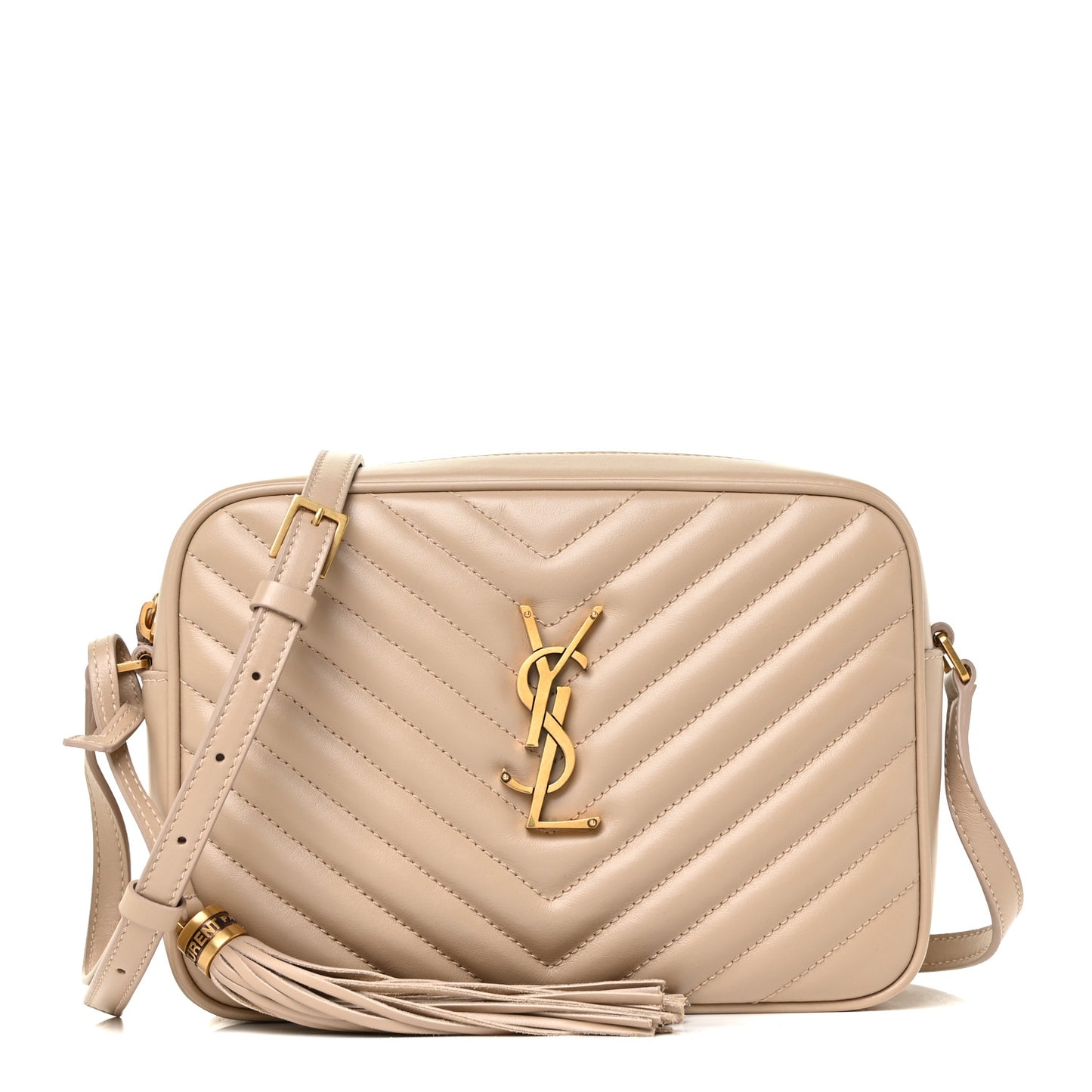 Calfskin Matelasse Monogram Lou Camera Bag Ivory Natural
