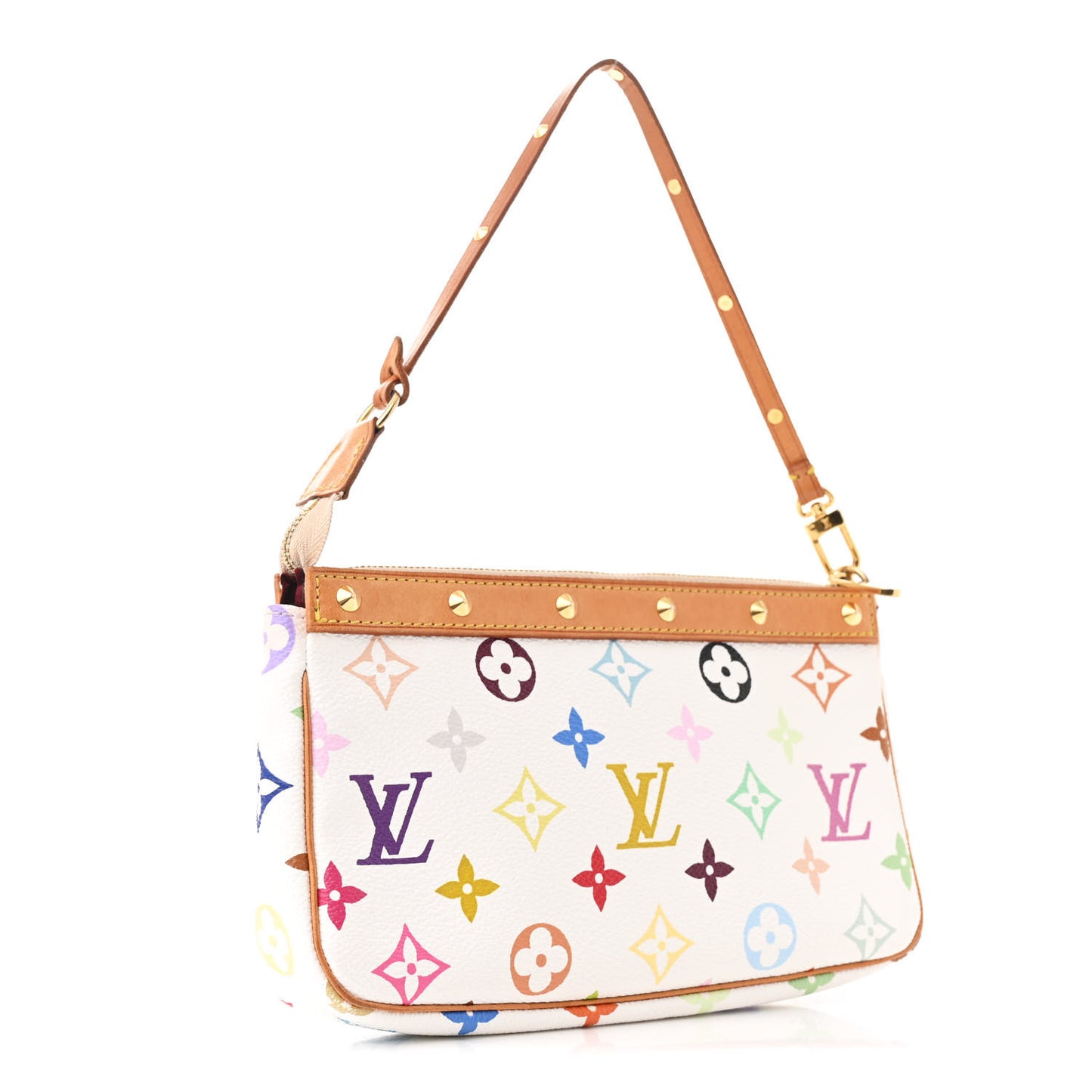 Monogram Multicolor Pochette Accessories White