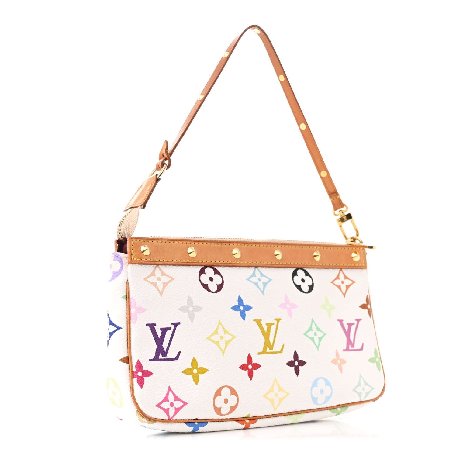 Louis Vuitton Monogram Multicolor Pochette Accessories White 3 of 13