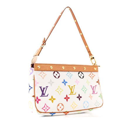 Louis Vuitton Monogram Multicolor Pochette Accessories White 3 of 13