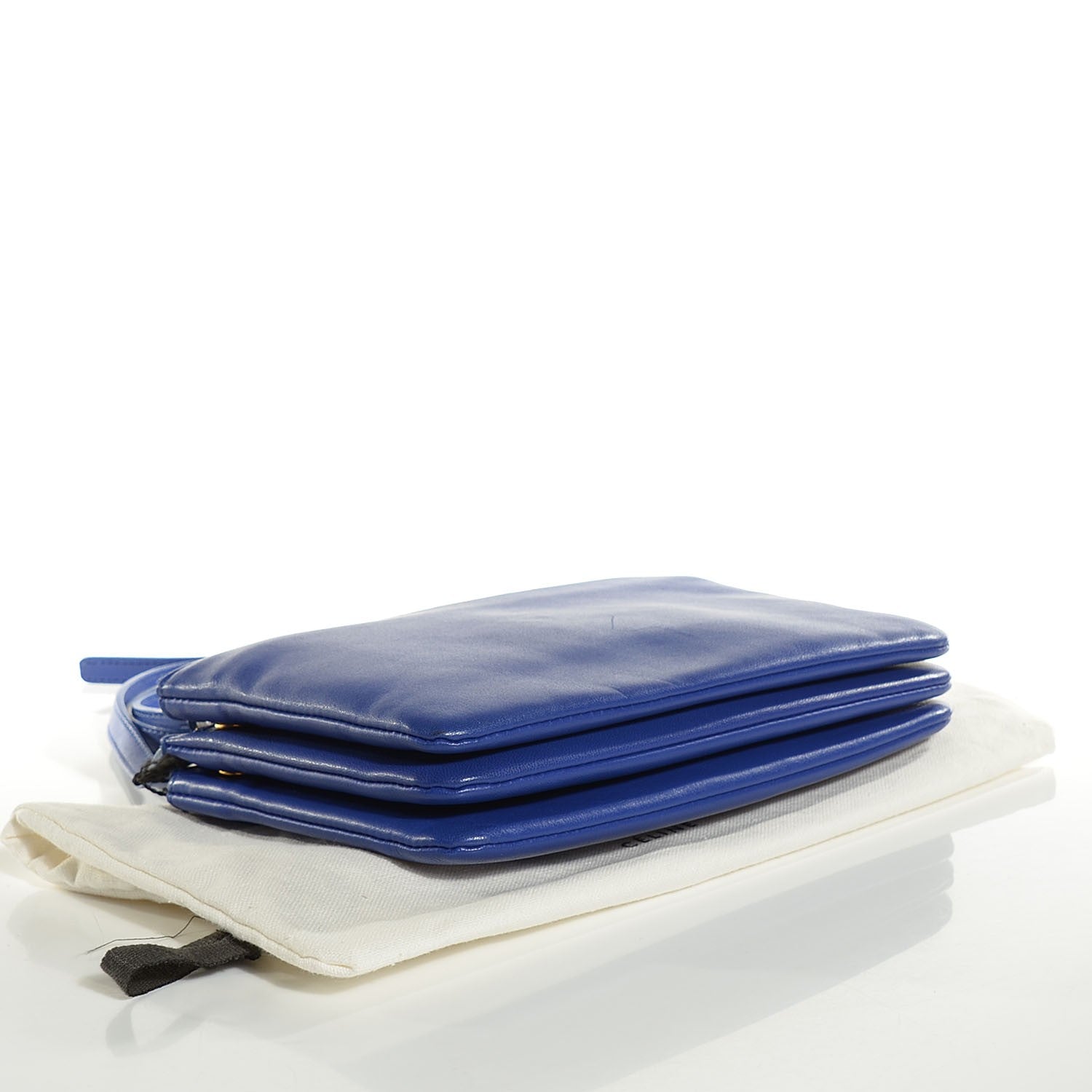 Celine Lambskin Small Trio Crossbody Bag Violet Blue 4 of 7
