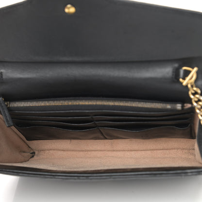 Gucci Calfskin Matelasse Mini GG Marmont Chain Wallet Black 5 of 17
