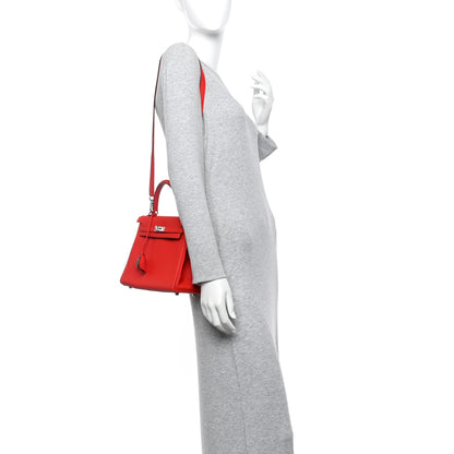 Hermes Togo Kelly Retourne 25 Rouge De Coeur 2 of 11