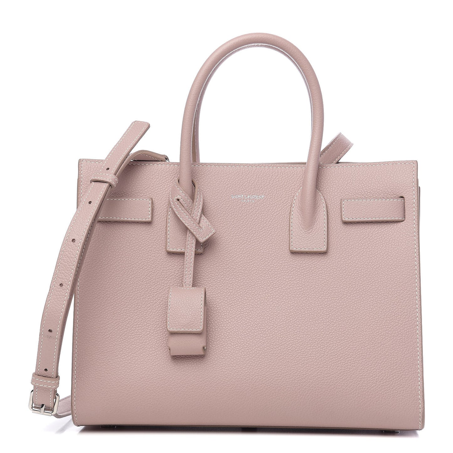 Grained Calfskin Baby Sac De Jour Antique Rose