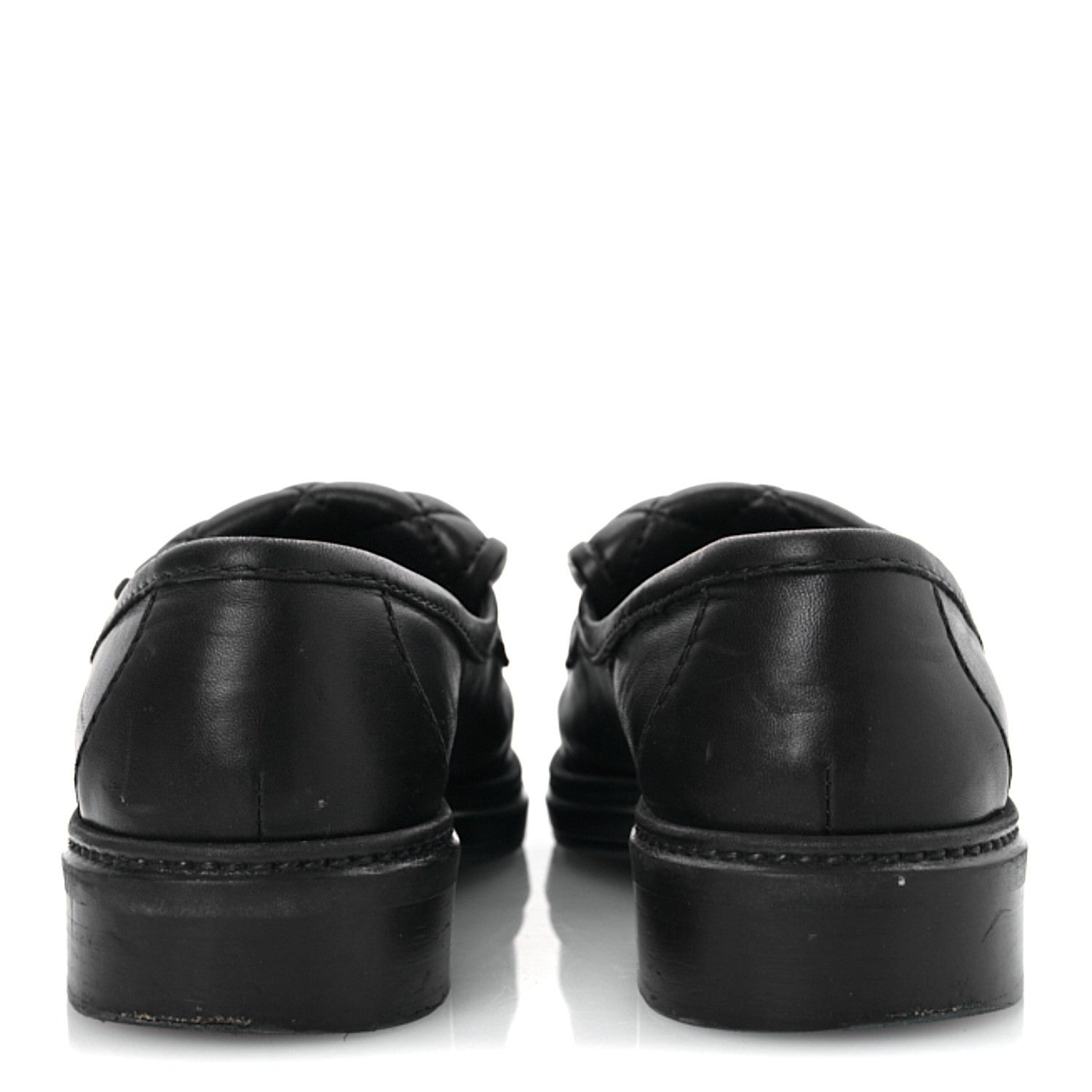 Chanel Lambskin Quilted CC Turnlock Loafers 37 Navy 6 of 18