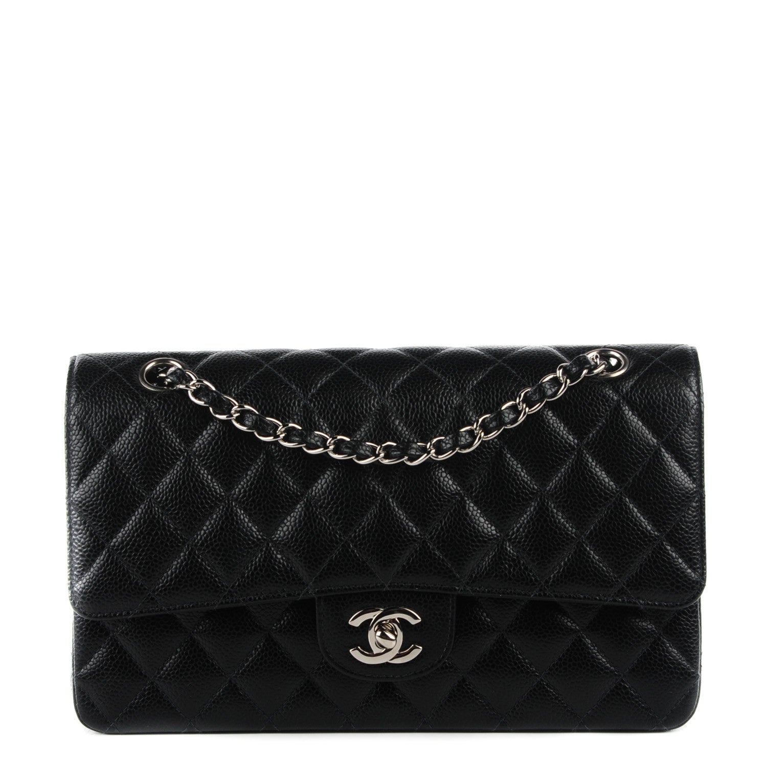 Chanel Caviar Quilted Medium Double Flap Black 1 of 8