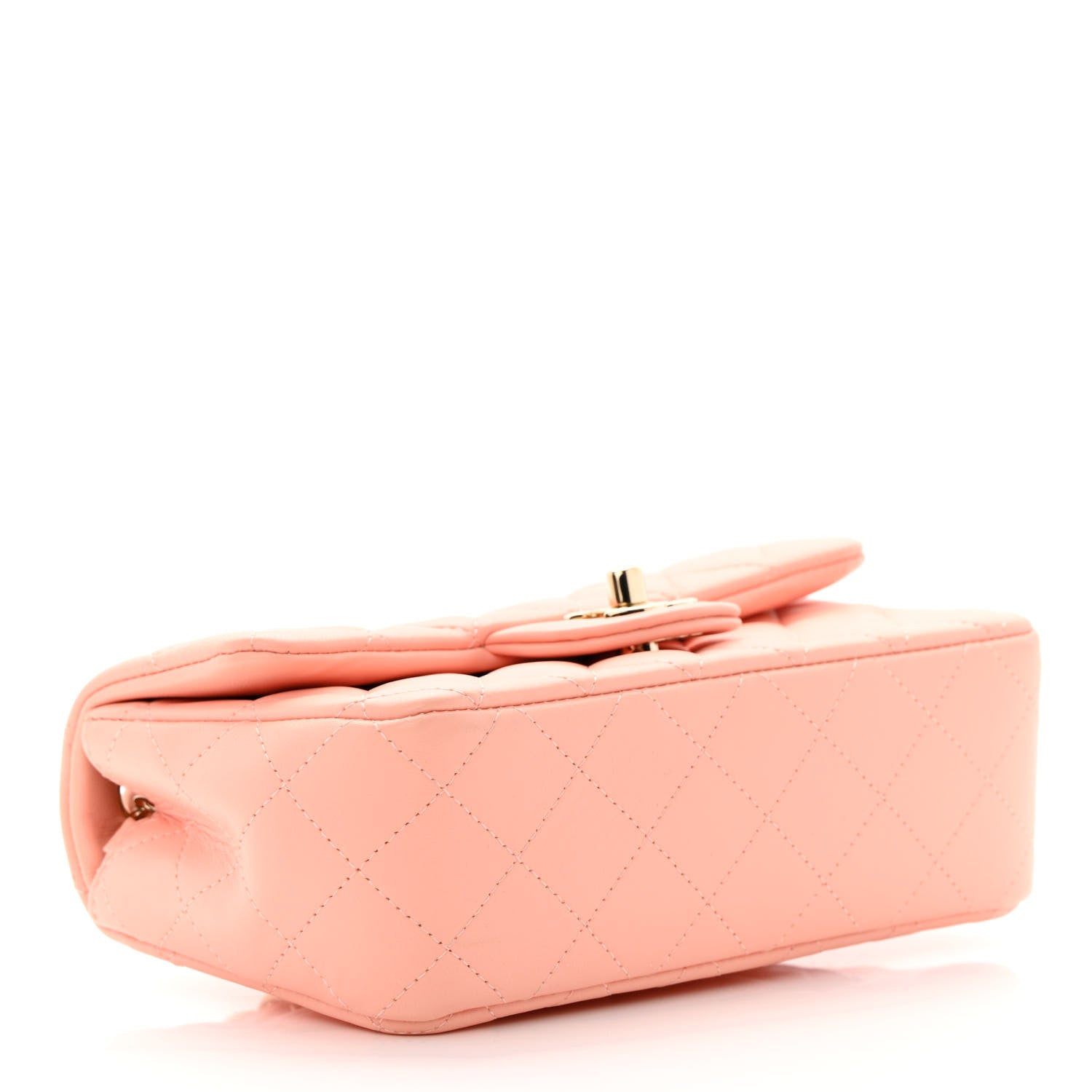 Chanel Lambskin Quilted Mini Rectangular Flap Light Pink 4 of 11