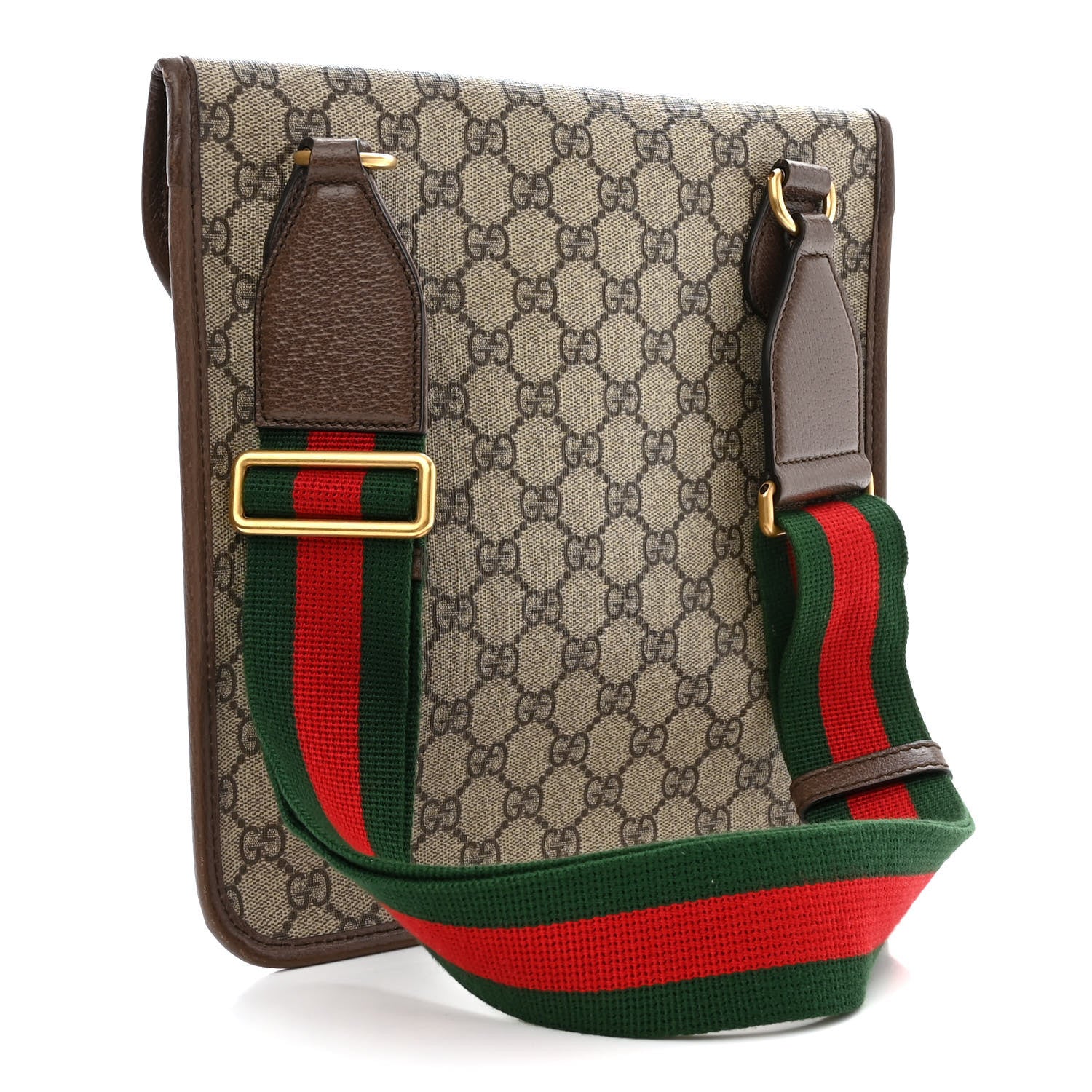 Gucci GG Supreme Monogram Web Medium Neo Vintage Flap Messenger Bag Beige New Acero 3 of 11