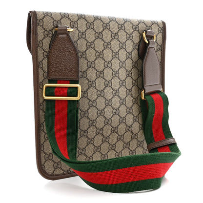 Gucci GG Supreme Monogram Web Medium Neo Vintage Flap Messenger Bag Beige New Acero 3 of 11