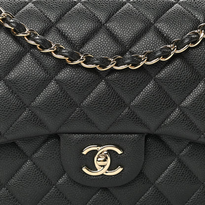 Chanel Caviar Quilted Jumbo Double Flap Dark Grey 12 of 12