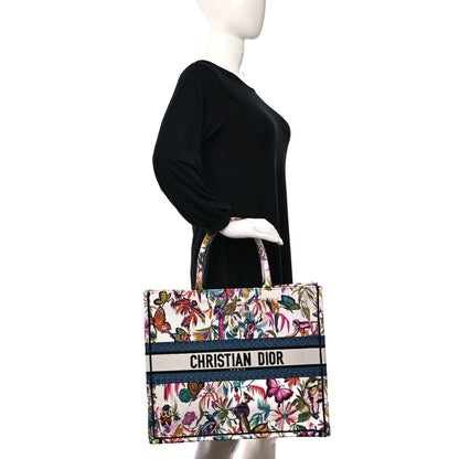 Christian Dior Canvas Embroidered Large KJouy Fantastica Book Tote Multicolor 2 of 9