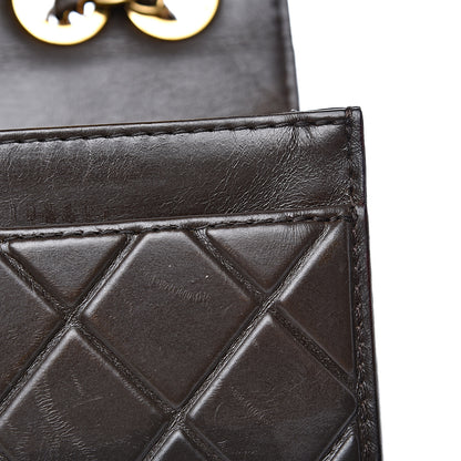 Chanel Calfskin Embossed Medium Flap Brown 17 of 20